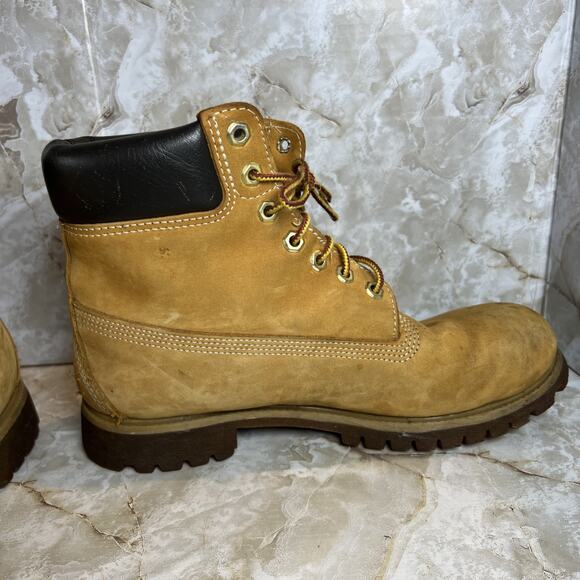 Timberland Boots MENS 10.5M 6-inch Nubuck Tan Leather Work Boots 10061 main image 13